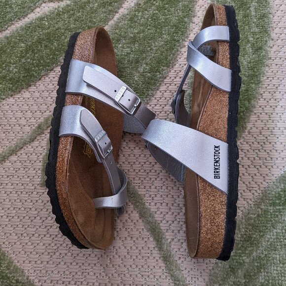 Birkenstock Mayari Sandals, Silver, size EU 37 (US 6.5/7) NEW - Picture 3 of 7